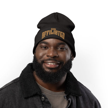 "Beard Affiliated" Embroidered Knit Beanie