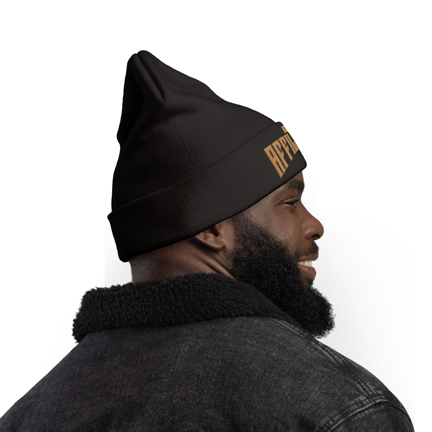 "Beard Affiliated" Embroidered Knit Beanie