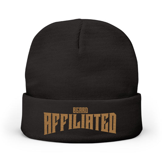 "Beard Affiliated" Embroidered Knit Beanie